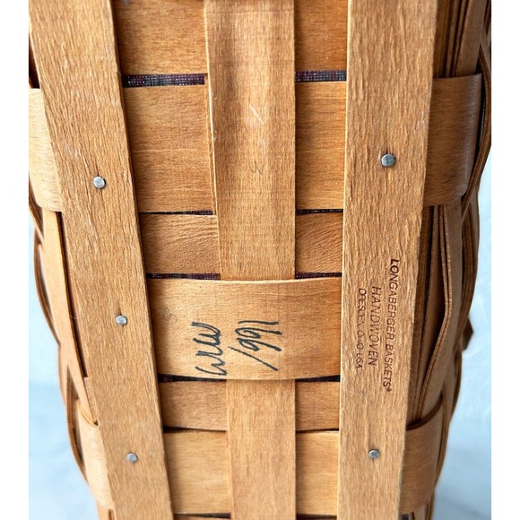 Longaberger Basket Christmas 1991 Yuletide Traditions Basket Plaid Fabric Liner - Picture 12 of 14